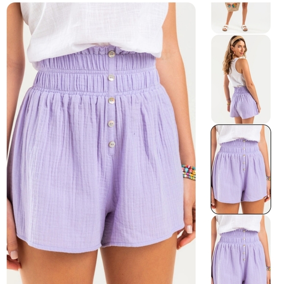 SOLD! Lavender Cotton Shorts 💜 - Picture 4 of 10